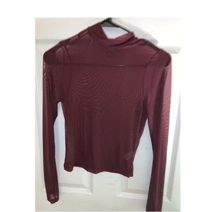 Long sleeve mesh top